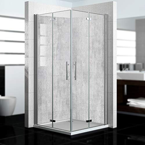 dedeco Pannello posteriore per doccia impermeabile, motivo: cemento V1, 2 x 100 x 200 cm, come pannello posteriore per il bagno per la sostituzione delle piastrelle, come parete decorativa,