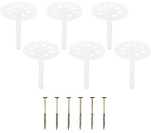 PATIKIL 82mm Perforated Insulation Pins, 30 Pack Insulating Nails Wall Plug Plastic Expansion Bolt for Fixing Foam Boards to Masonry Wall or Ceiling
