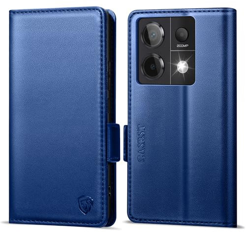 CASBST Handyhülle für Xiaomi Redmi Note 13 Pro 5G/Poco X6 5G Hülle Leder Schutzhülle Klappbar mit Kartenfach Ständer Magnet Handytasche mit RFID Flip Case Klapphülle für Redmi Note 13 Pro Royalblau