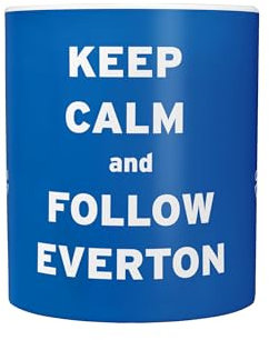 FOCO Officially Licensed Everton FC Keep Calm Blue Football Mug