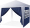 KESSER® 2X Seitenwand für Pavillon 3x3m - Faltpavillon Pop Up | klappbar | platzsparend | verstaubar| mit Reißverschluss| Seitenfenster Transparent| Wetterbeständig | Pavillon Seitenteile | Blau