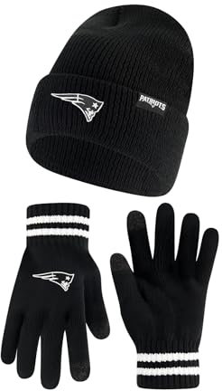 Ultra Game NFL Wintermütze für Erwachsene, superweich, meliert, Strickmütze mit extra warmen Touchscreen-Handschuhen