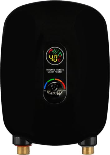 Warmwasserspeicher, 6500W 220V Touchscreen Durchlauferhitzer, IPX4 Wasserdicht Rate, Auslaufschutz Thermostat 68-126°F, Elektro-Kleinspeicher