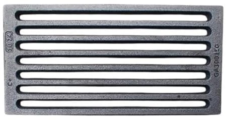 LUNA WAY CAST IRON - Griglia per cenere in ghisa | Ottimizza il tiraggio camino | Resistente alte temperature | Facile pulizia, Grigio, 30 x 15 cm, Ghisa