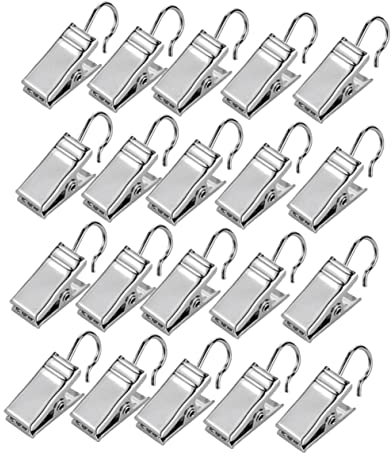MUSISALY 120 Stück Silberne Vorhangklammern Haken Breit Flach Lichterketten Partylichter Aufhänger Drahthalter Für Dusche Heimdekoration Fotos Kunsthandwerk Ausstellung Outdoor-aktivitäten