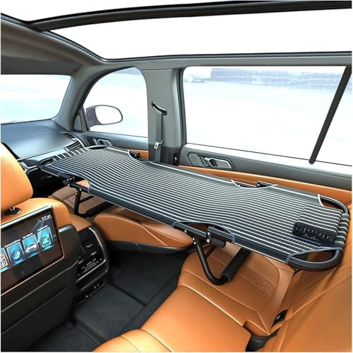 HIPATU Lit de Camping Pliable de Voiture pour Fiat Grande Punto (2006-2012), Lit de Voyage Portable Robuste pour Dormir, Noir, Auto Accessoires