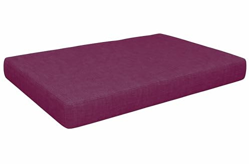 POKAR Palettenkissen Palettenauflagen mit abnehmbarem Bezug Palettenauflage Palettenmöbel Palettensofa, Sitzkissen 120x80, Violett