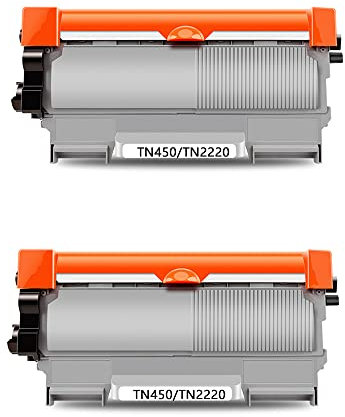 Druckerzubehör kompatibel mit TN450 TN420 TN2225 TN2220 Tonerkartusche kompatibel mit Brother HL-2240 2242 2250 2130 2132 2210 2220 2230 2270 MFC-7360 7362 (Farbe: 2er-Pack)