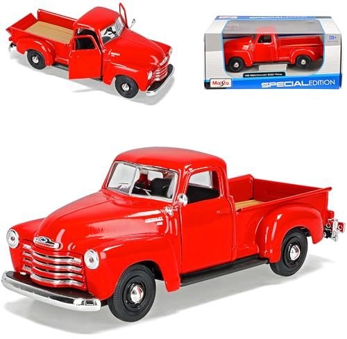 Chevrol. Chevy Pickup Pick-up 3100 1950 Rot 1/24 Modellauto Modell Auto