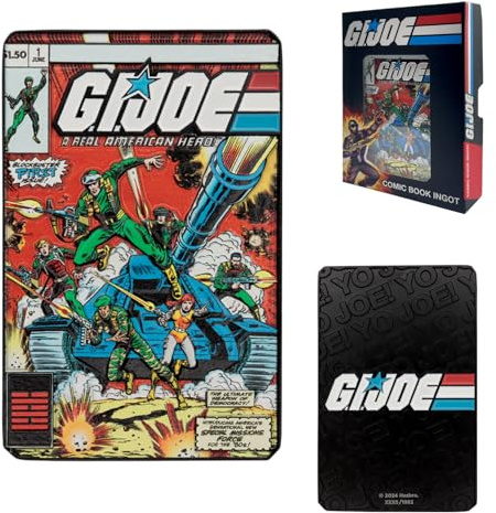 FaNaTtik G.I. Joe: A Real American Hero #1 Limited Edition Metal Ingot | Officially Licensed, Collectible Replica Comic Cover, GI Joe Memorabilia, For Fans & Collectors
