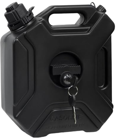 Weqizuerqi Jerrican en plastique de voiture - Réservoir de d'huile portable de 1,3 l - Bidon avec bouchon pour moto, bateau, tondeuse à gazon, SUV, atelier, camping, arrosage du jardin