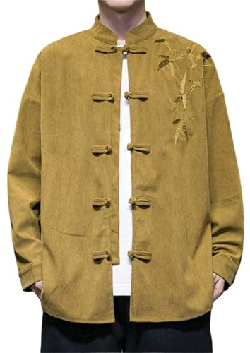 Giacca da uomo di arti marziali cinesi – uniforme tradizionale Wushu, giacca di cotone stile tang per Kung Fu e Tai Chi