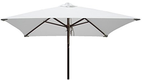 Heininger 1235 DestinationGear Terrassenschirm aus natürlichem Holz, quadratisch, 18 cm