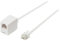 Ex-Pro® 10m RJ11 Extension Cable 4 Pin ADSL BT Broadband Router Modem Phone 6P4C Male to Female - White