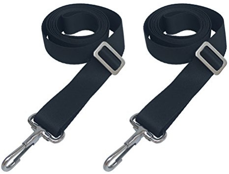 Vtete 2 correas ajustables para barco Bimini con bucles y gancho de presión individual – 28 pulgadas ~ 60 pulgadas de acero inoxidable para toldo de barco