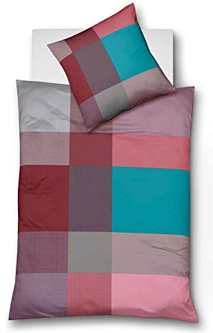 Fleuresse Feinbiber Bettwäsche Aspen Größe 155x200+80x80 cm Farbe Berry