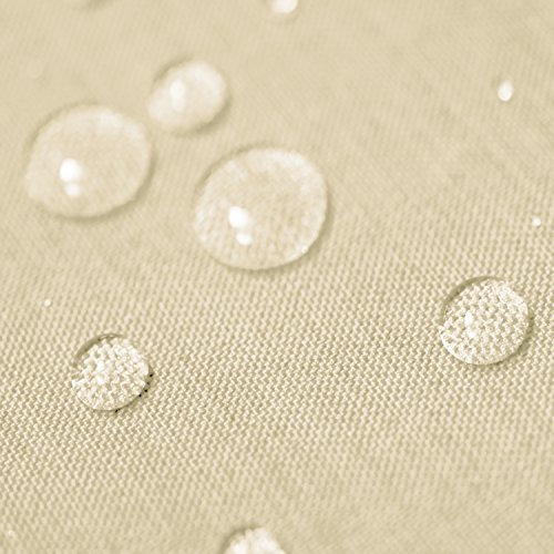 amp-artshop Gartentischdecke Lotus Effekt Oval 130x220 cm Champagner Creme - Farbe, Form & Größe wählbar mit Fleckschutz - (LE_O130x220CH)