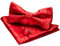 JEMYGINS Paisley Fliege und Einstecktuch mit Manschettenknöpfe Sets für Herren, Rot, M