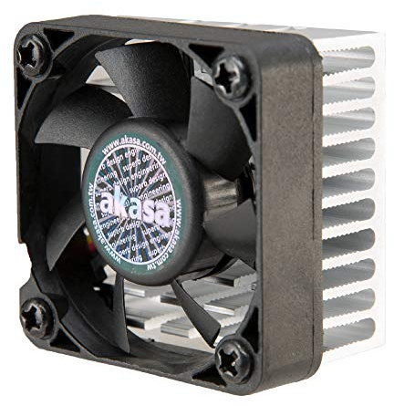 Akasa Chipset Cooler | Low Profile 24mm | Low Noise | Aluminium Heatsink | AK-210-BK