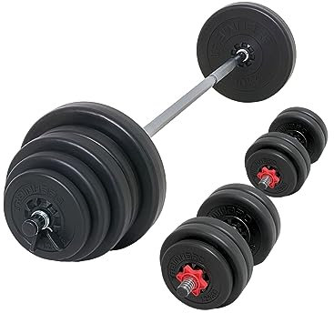 TrainHard Hantelset Hantel Set aus Langhantel Kurzhantel Hantelstange Hantelscheiben Gewichten 50 kg bis 90 kg (70 kg)