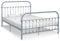 vidaXL Bettgestell Klassisch Metallbett Bett Doppelbett Schlafzimmerbett Bettrahmen Lattenrost Ehebett Schlafzimmermöbel Grau Metall 160x200cm