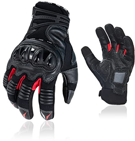 Vgo... 1Paar Motorradhandschuhe, Powersports Racing Handschuhe, Outdoor-Handschuhe, Anti-Schock, Knöchelschutz, Heavy-Duty, Full Finger Touchscreen (GA5179HL)