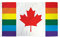 AZ FLAG - Drapeau Canada Arc-en-Ciel - 90x60 cm - Drapeau Lgbt - Canadien Gay 100% Polyester Avec Oeillets Métalliques Intégrés - Pavillon 50 g