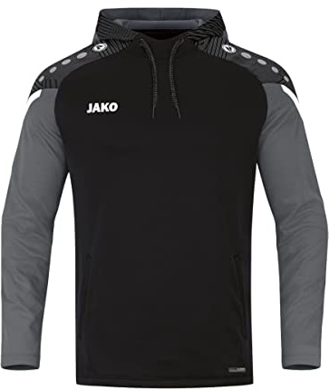 JAKO Kinder Kapuzensweatshirt Performance, Schwarz/Anthra Light, 164
