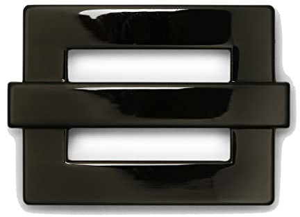 VaModa Gürtelschließe 4,0 cm | Wechselschließe Gürtelschnalle Buckle 40mm | Modell 'No Way Black' | Gürtelschließe für Wechselgürtel