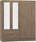 Seconique Nevada 4 Door 2 Drawer Wardrobe in Rustic Oak Effect