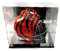 Helm Vitrine Fußball Helm Acryl Hülle Full Size Helm Case Schwarz Acryl Basis Gold Riser Mirror