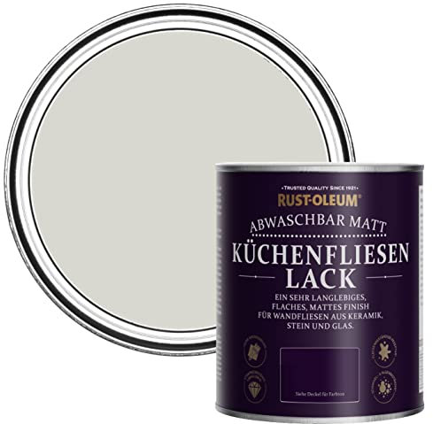 Rust-Oleum Peinture Grise Résistante à l'eau pour Faïence de Cuisine, Finition Mate - Bouleau 750ml