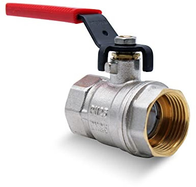 DOJA Barcelona | Palanca Valvula Bola | Rojo | 3/4 | H - H | Palanca Llave Paso Fontaneria de Acero al Carbonio | Valvula de Palanca para Bombas de Agua, Tanques, Grifo Exterior, Conexiones de Agua