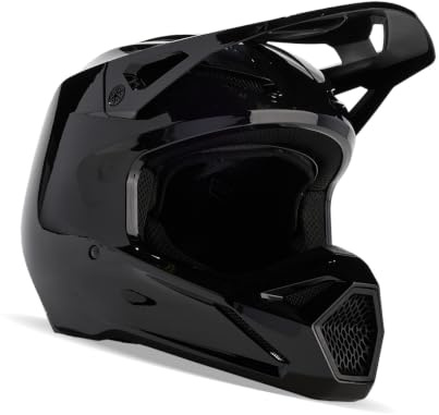 Fox Racing - V1 Solid Casques - Adulte Unisexe - Casque de Motocross, Casque de Protection, Casque Dirt Bike, Casque Tout-Terrain, Noir, XS