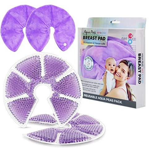 Gytera Brusttherapie Pads, Heißes Kaltes Stillen Gel Pads, Stillen Essentials und Postpartum Recovery, Stillen Schmerzlinderung für Mastitis, Engorgement, Wiederverwendbar, Gefrierbar, Mikrowellengel