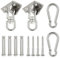 VIDETOL 2 Pack Heavy Duty Swing Hangers Hooks, 360° Swivel Hammock Hooks with Screws, Stainless Steel Swing Hook for Ceiling Wooden Porch, Hammock Chair, Gym Yoga Suspension Hooks, 450KG Capacity