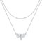 Libelle Doppelkette Layering Kette Damen 925 Sterling Silber Libelle Geschichtete Halskette Schmuck Geschenke für Damen