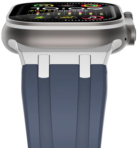 NewWays Compatibile con Apple Watch da 49 mm, 46 mm, 45 mm, 44 mm, 42 mm (serie 1 2 3), cinturino sportivo in morbido silicone per iWatch Ultra 3 2 1 Series 11/10/9/8/7/6/5/4/3/2/1/SE uomo donna, blu