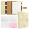 FYY Leder A5 Binder 6 Ring Binder Notizbuch - Nachfüllbares Notizbuch A5 Planer Binder mit Binder Taschen, A5 Trennblätter, A5 Nachfüllpapier, PU Leder Travel Binder Journal Cover Binder Gelbes