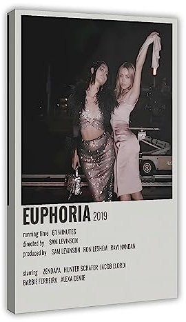 THEGIS Euphoria Leinwand-Poster, Wandkunst, Dekordruck, Bild, Gemälde für Wohnzimmer, Schlafzimmer, Dekoration, Rahmenstil, 60 x 90 cm