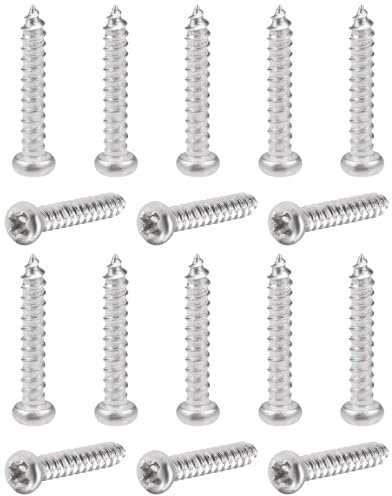 Lot de 500 vis à bois auto-foreuses à tête bombée cruciforme M2 x 12 mm, vis à bois autoperceuses en acier inoxydable 304, vis autotaraudeuses à tête bombée cruciforme