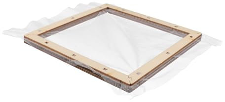 TEHAUX Scatola per la fabbricazione della carta per bambini Setaccio a maglie per la fabbricazione della carta stampo per la produzione di carta in legno telaio artigianale