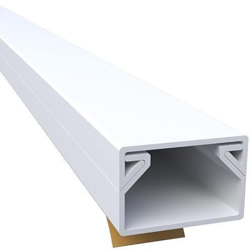 CILSON WDK1510SW 4600040 Kabelkanal Selbstklebend 15x10mm 20m - 10 Stück 2 m / 2000 mm, Weiß, Platzsparende Kabelordnung, Selbstklebende Montage