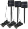 Solar Lichterkette 100 LED warmweiß Lichtsensor Außen und Innen | Wetterfeste 5m Lichterkette inkl Erdspieß | 6/10 Stunden | Weihnachten Garten Balkon Terrasse Blumen Party Fenster (3 Stück)