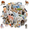 DAJISI 200 Stück Sticker Tiere, Sticker Kinder Realistische Tierformen Aufkleber Kinder Farbig Aufkleber Spülmaschinenfest für Wasserflaschen Scrapbooking Partyzubehör