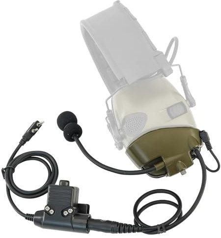 TSVISIONCORE Microphone&U94PTT for Howard Leight Impact Sports Noise Cancelling Headphones,Hunting(Army Green)