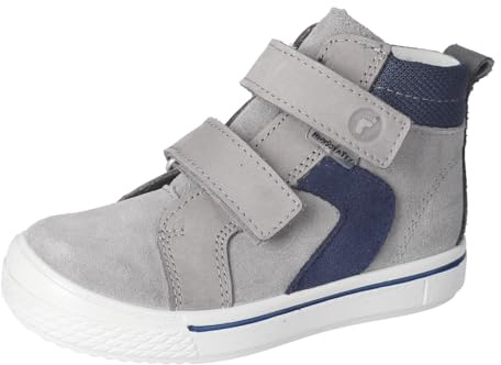 RICOSTA Jungen Stiefel MATS, Kinder Boots, Weite: Mittel, lose Einlage, RicostaTEX, Klettstiefel, Booties, wasserdicht, Graphit/blau (450), 31 EU