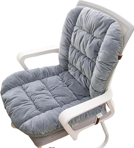 uyeoco Stuhlkissen Outdoor/Innenbereich mit rückenteil niedriglehner 40x90,Sitzkissen gartenstuhl/Rollstuhl/Auto,Niedriglehner Auflage Polsterauflage Gartenstuhl(Light Gray)