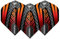 WINMAU Dart Flight - Prism Alpha Extra Thick 100 Micron - 1 Satz pro Packung (insgesamt 3 Dart-Flights) - Professionelles Dart Zubehör - Schwarze und Orange Dart Flüge