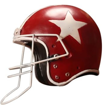 Cabilock Fußballhelm-Dekoration Aus Harz Schreibtisch-Ornament Mit Vintage-Stil Harzschmuck Für Home Office Kreatives Harzhandwerk Als Geschenk Harz-fußballhelm-Ornament Für Wohnzimmer